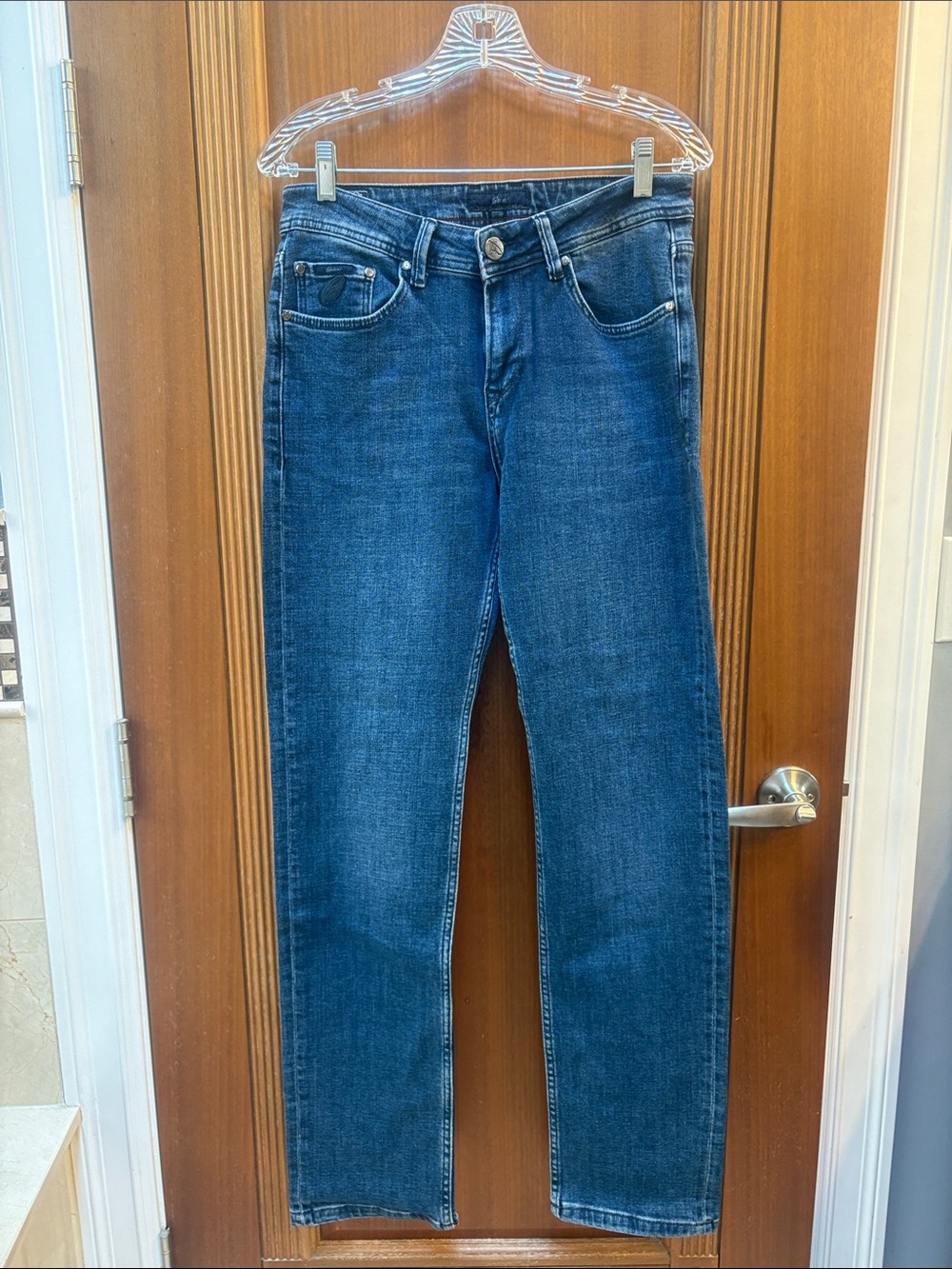 Brioni NWT Classic Men's Straight-Leg Jeans in Dark Blue size 31 x 35